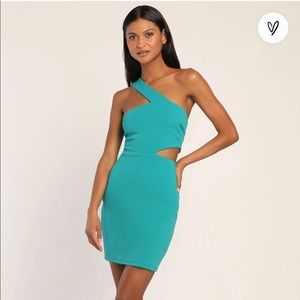 Lulu’s Slice of Teal Cut out Dress, new with tags. Size small, smoke free home.